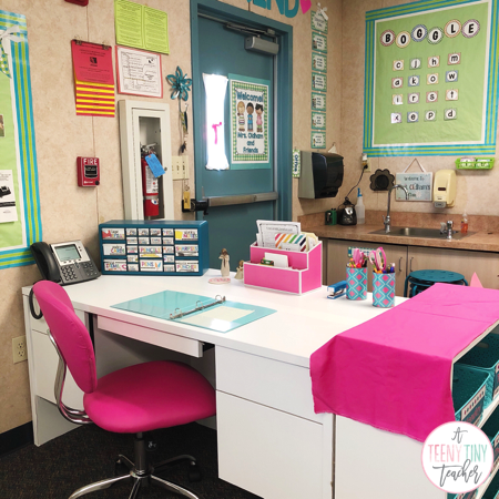 Diy Teacher Desk A Teeny Tiny, Teacher Desk Decor